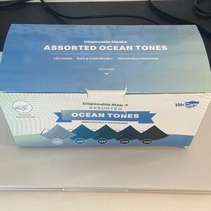 WeCare Disposable Masks Assorted Ocean Tones